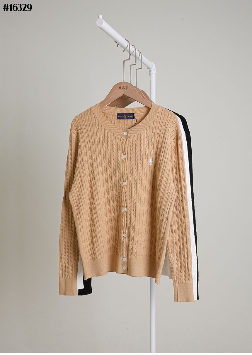 🔆 [Polo Lalphlauren] 폴로 랄프로렌  케이블 울 니트 크루넥 가디건 🔆