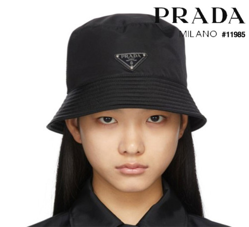 🔆 [PRADA] 프라다 남여공용 프론트 삼각로고 리나일론 버킷햇 🔆