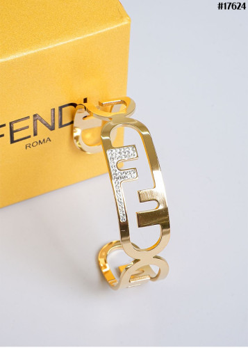 🔆 [FENDI] 펜디 크리스탈 FF 오픈 뱅글 브레이슬릿 🔆