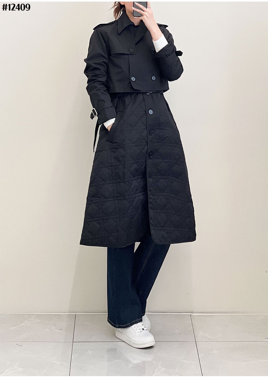 🔆 [DIOR] 크리스찬 디올 여성 누빔 베스트 & 쇼츠 트렌치 자켓 셋 🔆