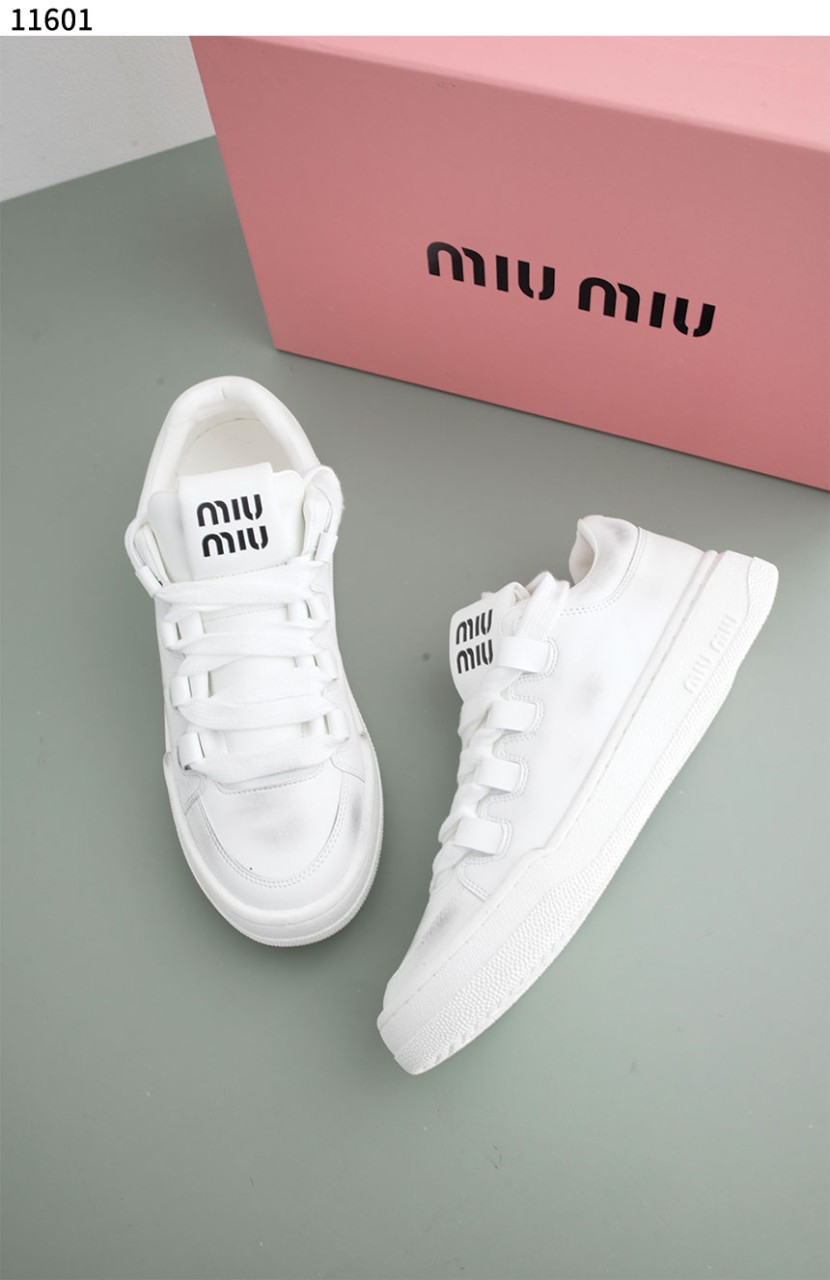 #미우미우 [MIU MIU] 여성 가죽 스니커즈 신상입고💢 #신발 #11601