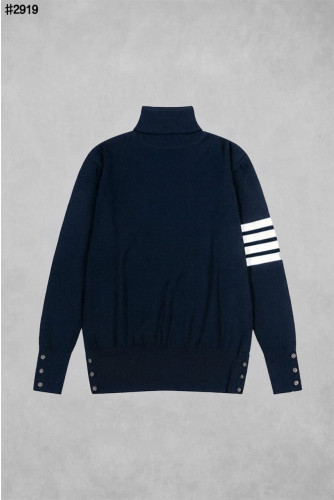 🍀 [THOM BROWNE] 톰브라운 코튼 4-바 터틀넥 울 스웨터 🍀