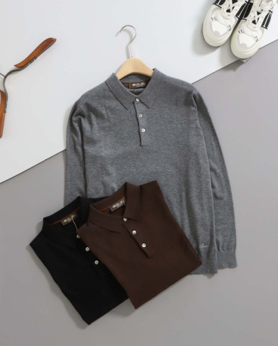 #로로피아나 [ LORO ] 수입 버튼 플래킷 카라 니트 입고💢 #남성상의 #카라니