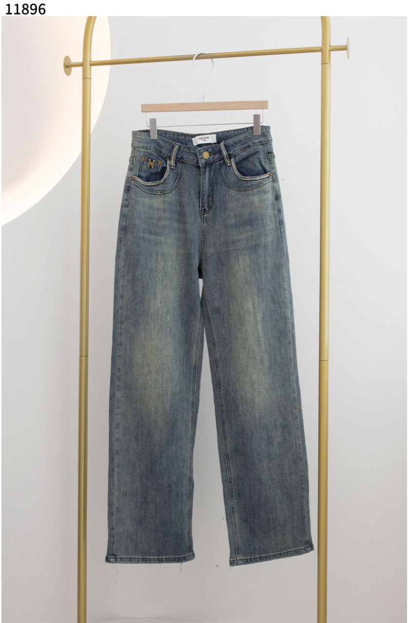 #셀린느 [CELINE] 여성 중청 트리옹프 로고 포인트 데님 신상입고💢 #하의 #팬츠 #11896