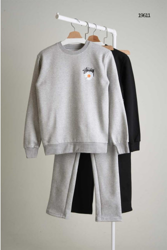 🔆 [STUSSY] 스투시 플라워 기모 맨투맨 상하의 셋🔆