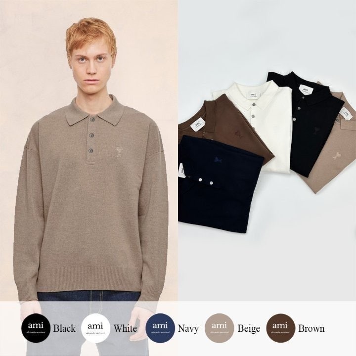 💕 아* 드 꾀흐 까마이외 자수 카라 니트