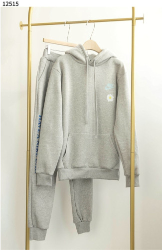 💕 나** 스우시 플라워 백로고 기모 후드 조거셋