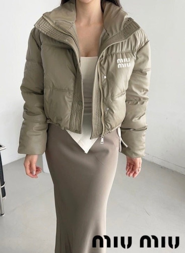 💕 미*** 크롭 레더 하이넥 숏 패딩점퍼