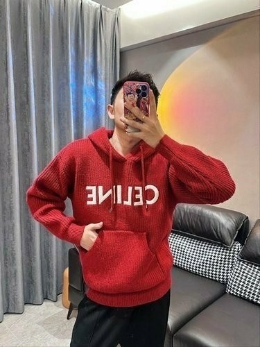 💕 셀** 로고자수 니트 후드