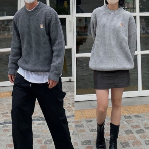 💕 메* 키츠네 램스울 하찌 라운드니트(공용)