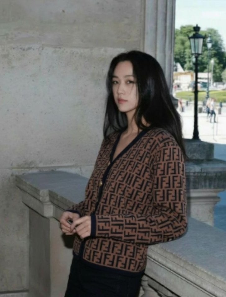 💕 펜* FF로고 자가드 가디건 ➡️수입풀(여성)