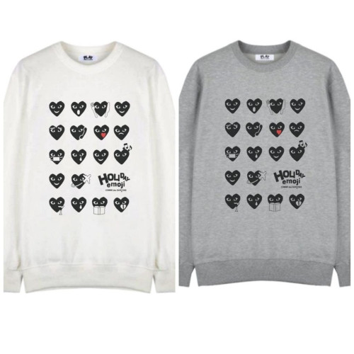 💕 꼼* Houday emoji 블랙하트 맨투맨