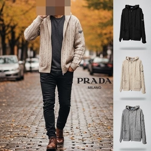 💕 프** 꽈배기 울 후드 집업