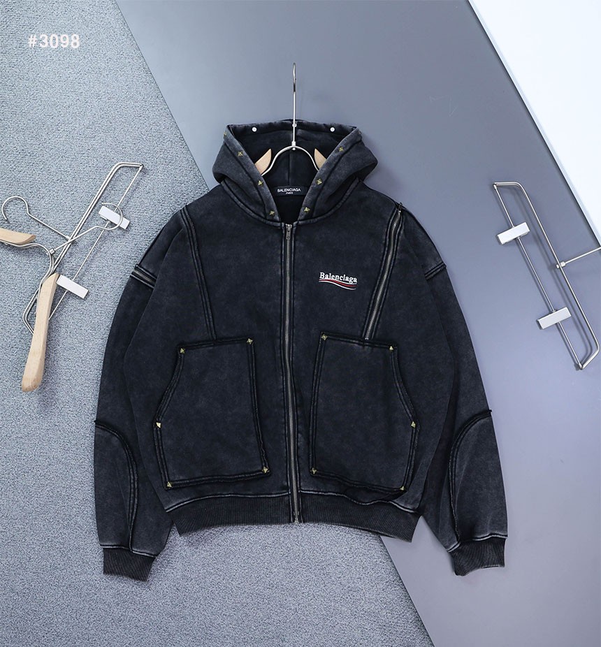 🍀 [BALENCIAGA] 발렌시아가 빈티지 피그먼트 워싱 기모 후드 자켓 🍀