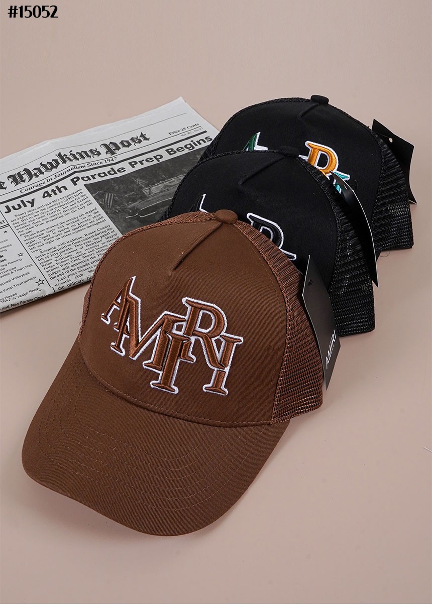 🔆 [AMIRI] 아미리 남여공용 스태커 로고 베이스 트러커 볼캡 🔆