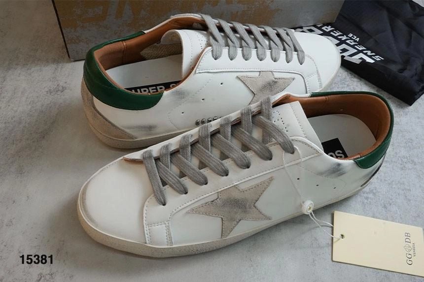 🔆 [GOLDEN GOOSE] 골든구스 24ss 메탈 스터드 슈퍼스타 빈티지 그린탭 🔆