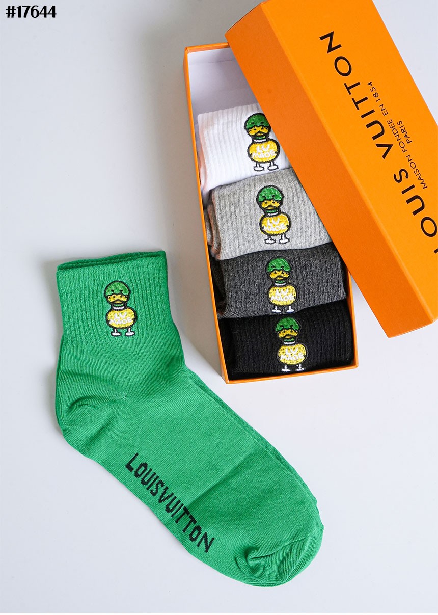🔆 [LOUIS VUITTON] 루이비통 카툰 덕 코튼 앵클 삭스 5PCS 셋 🔆