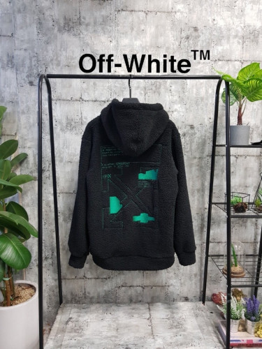 OFF 그린로고 덤블 후리스 자켓