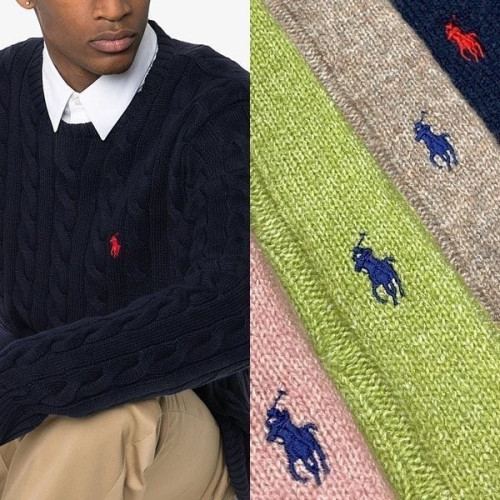 PL 랄프로렌 빅 케이블 라운드 니트