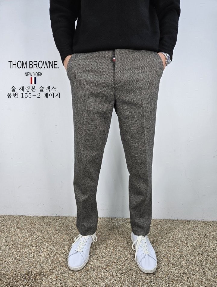 TB 헤링본 울 슬랙스