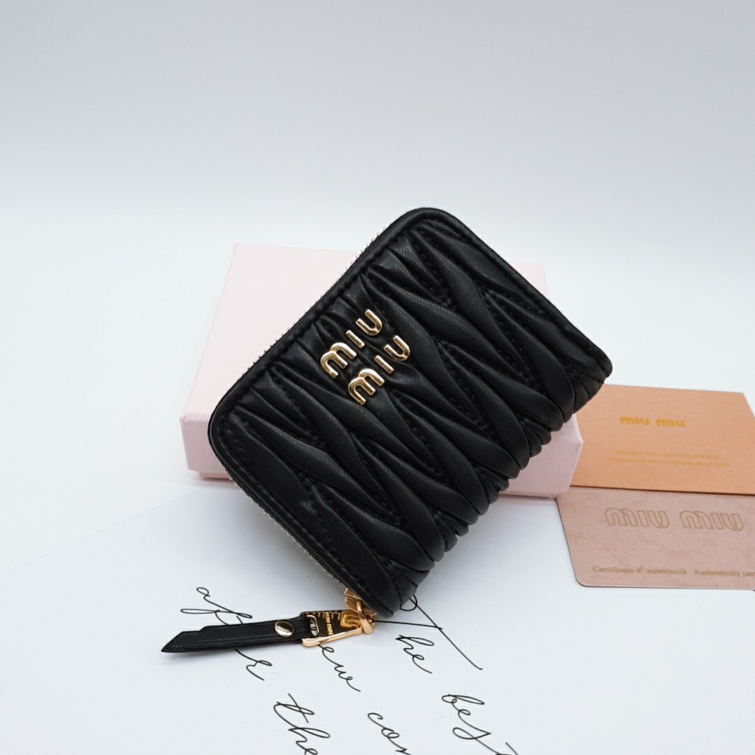 #G#미우미우 마테라쎄 나파 지퍼 카드지갑