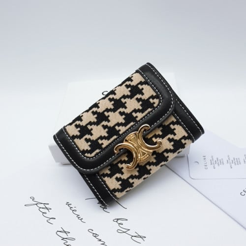 #G#셀린느 체크 트리옹프 월릿