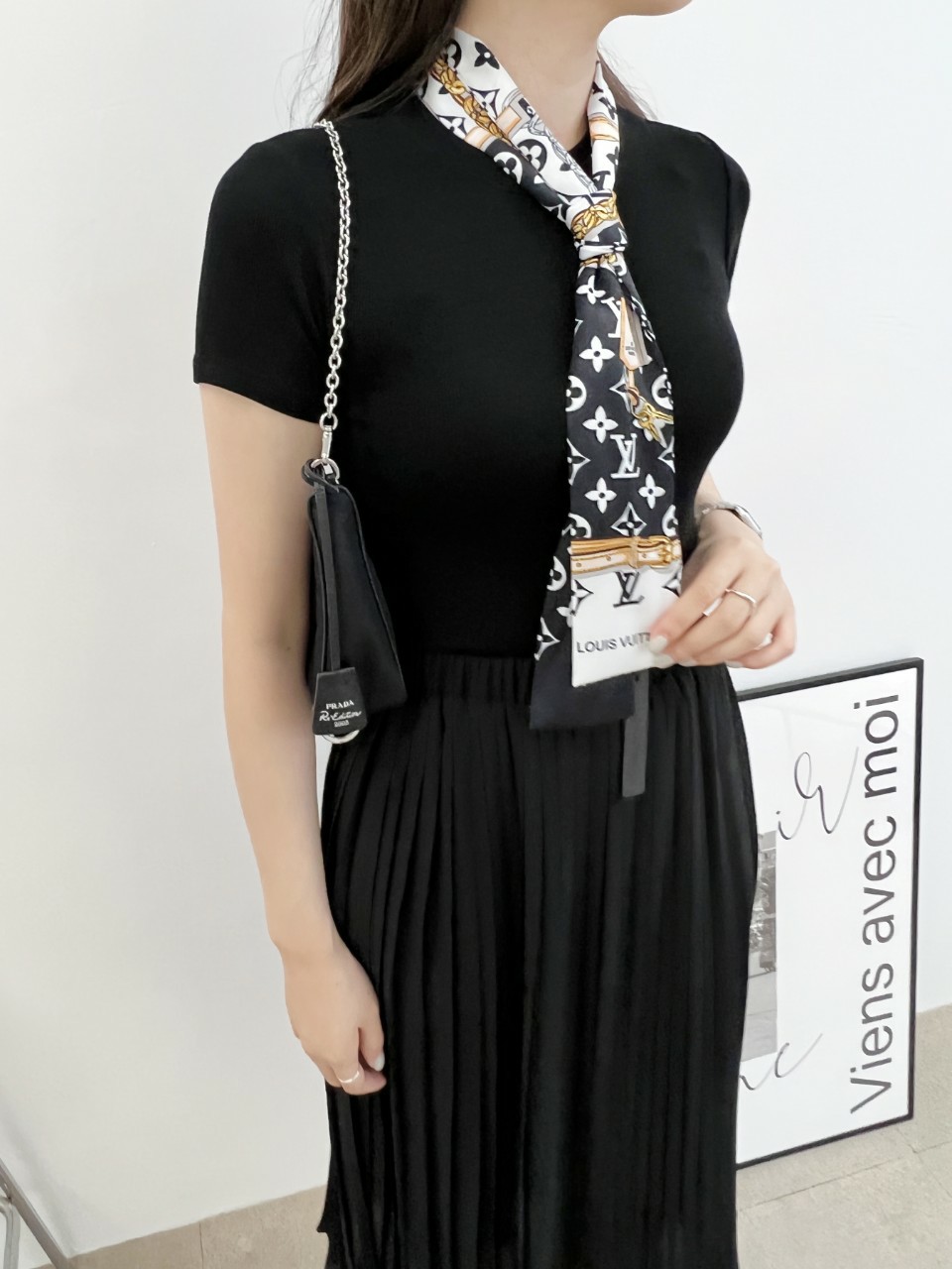 #Q #루이비통 방도 스카프