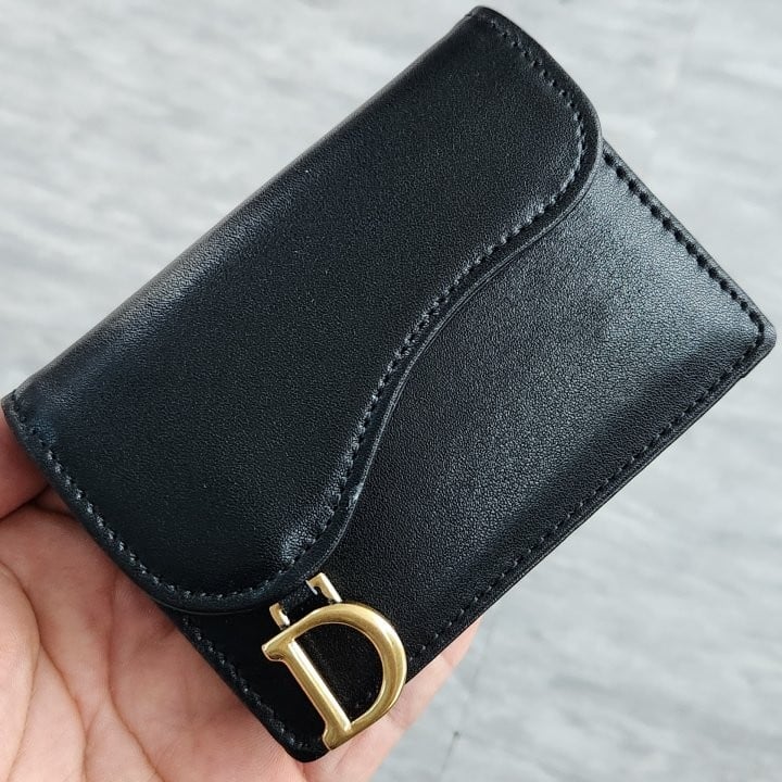 #디올 레더 새들 플랩 카드지갑