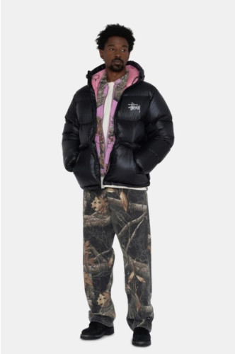 #스투시 마이크로 립스탑 다운 파카 핑크