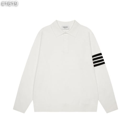 #톰브라운 사선 울 카라 니트