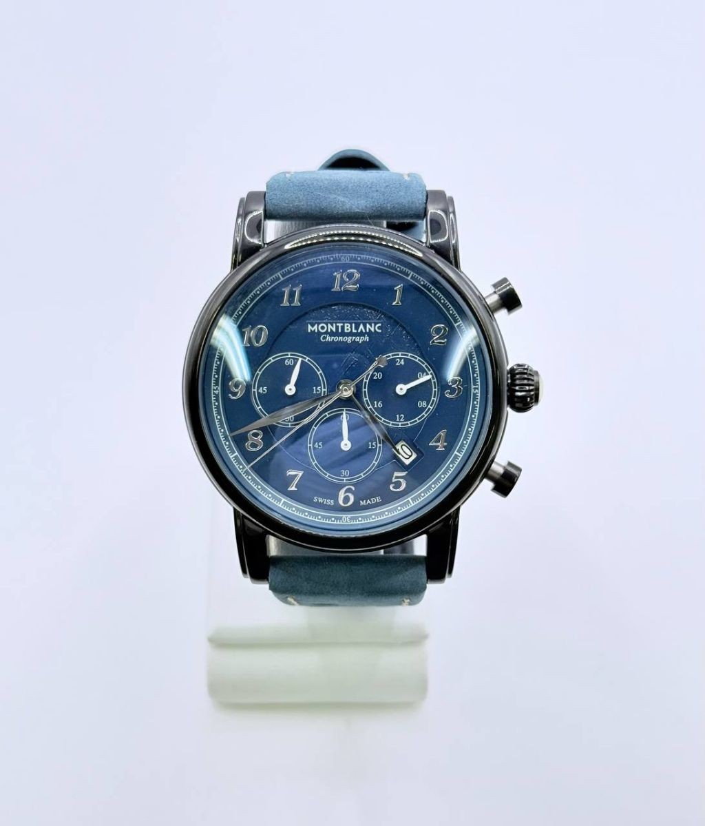 몽블랑 스타 레거시 크로노그래프 블루 박서준시계