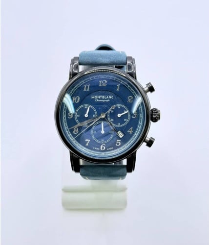 몽블랑 스타 레거시 크로노그래프 블루 박서준시계
