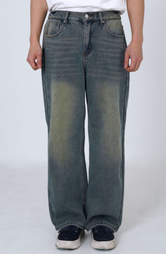 톰브라운 융기모 뒷밴딩 와이드진 청바지