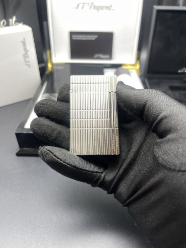 듀퐁 DDP14 18106 빈티지 실버 골든 스트라이프 라인 컬렉션 라이터