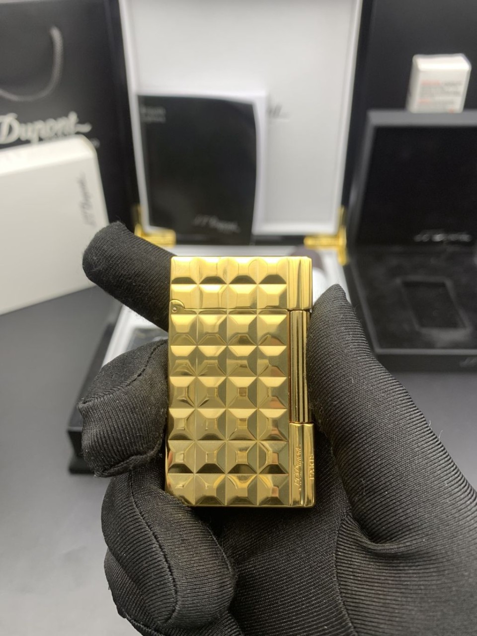 듀퐁 DDP18 Dupont 라인2 골드 다이아 헤드 라이터