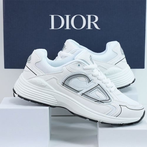 디올 GPO02 B30 메쉬 테크니컬 패브릭 화이트 스니커즈