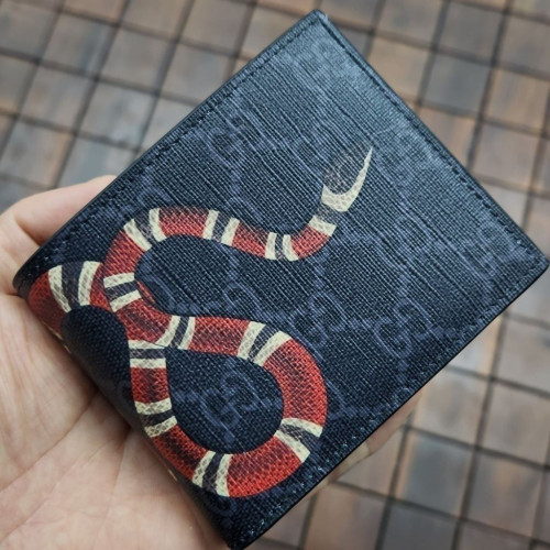 구찌 115 스네이크 반지갑 블랙