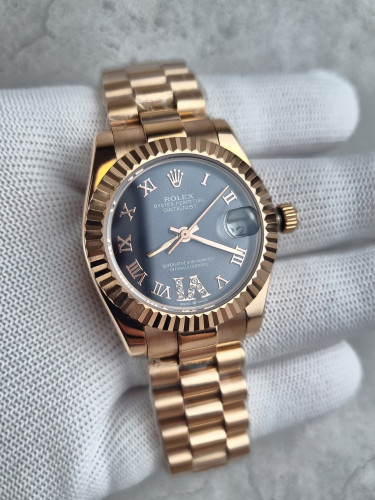 로렉스 데이저스트 에버 로즈골드 다크그레이 다이얼 로마 31 시계
