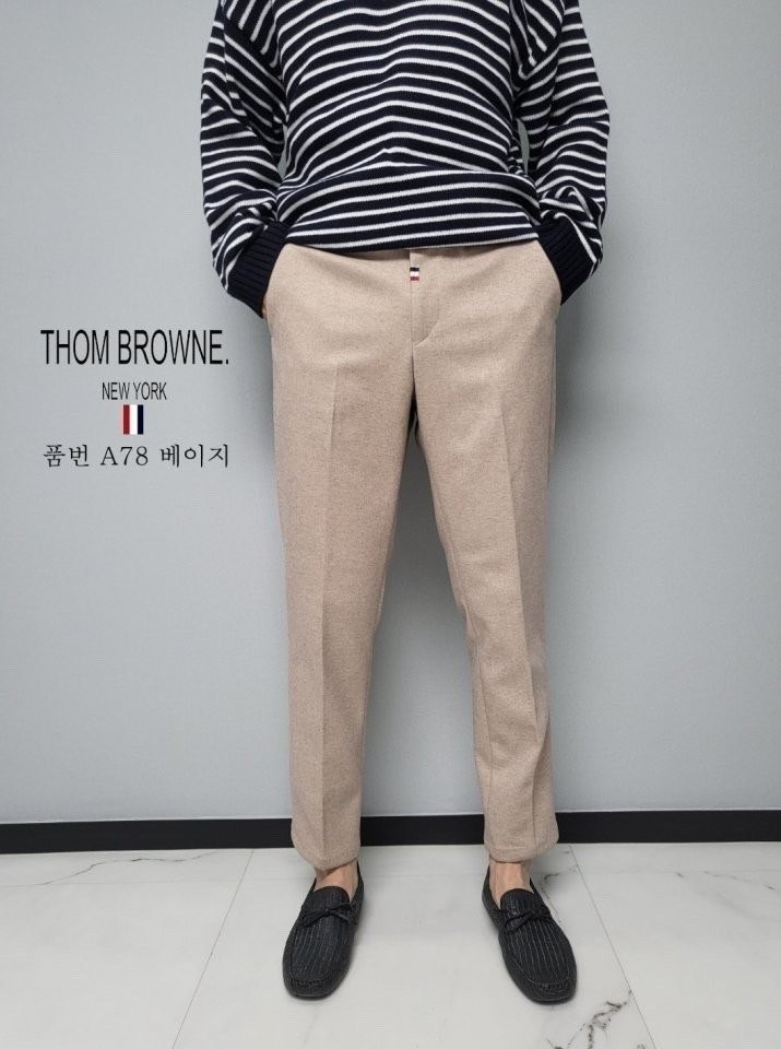 톰브라운 기모 울 반밴딩 팬츠