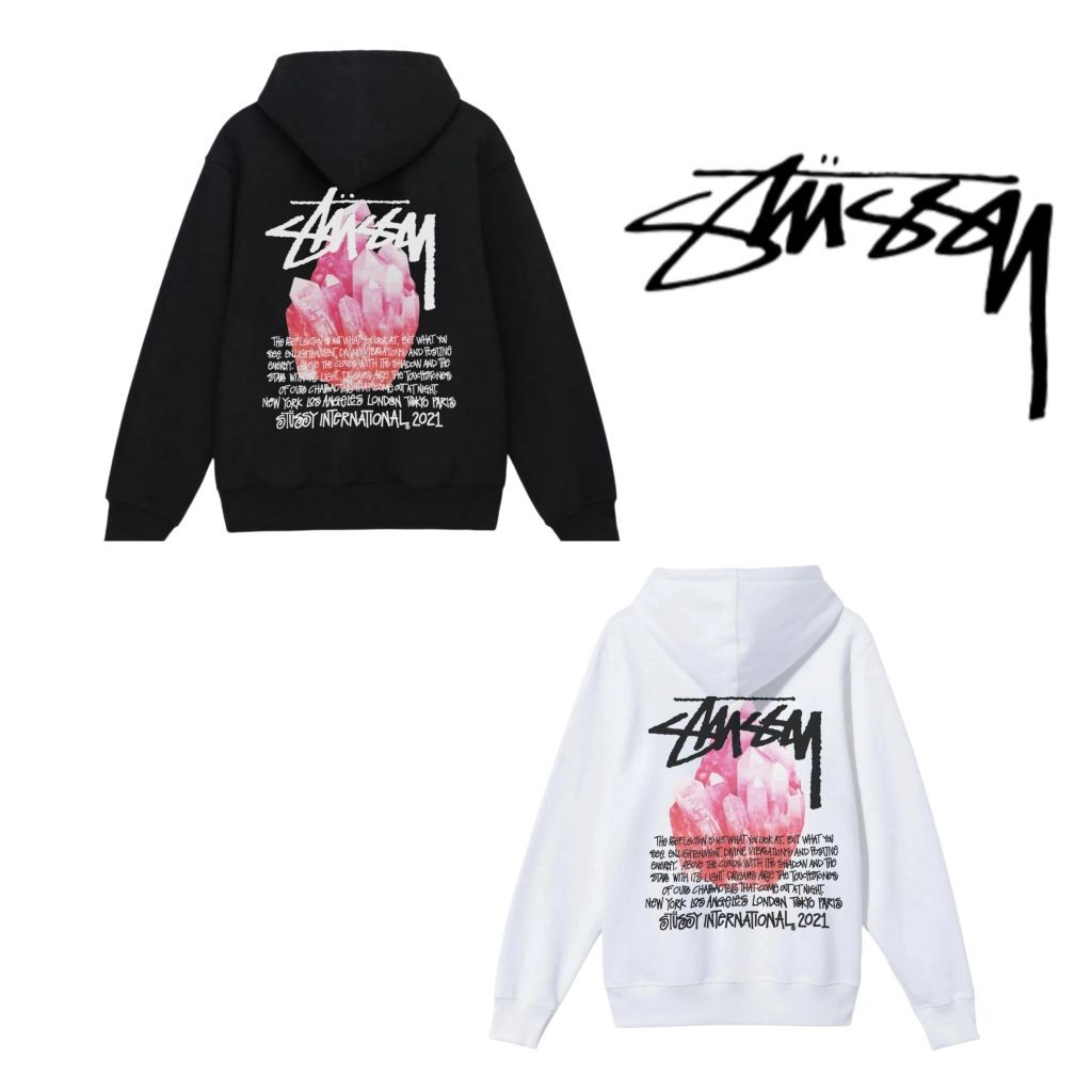 스투시 루비 크리스탈 후드티