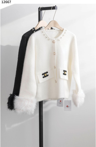 #셀린느 [CELINE] 트리옹프 로고 퍼 니트 자켓 신상입고💢 #상의 #니트 #12667