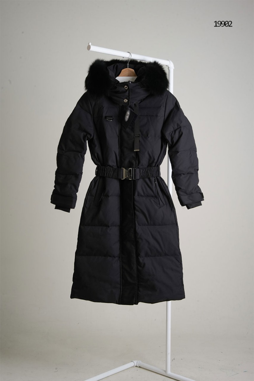 🔆 [PRADA] 프라다 여성 폭스퍼 벨티드 롱 구스다운 패딩 🔆