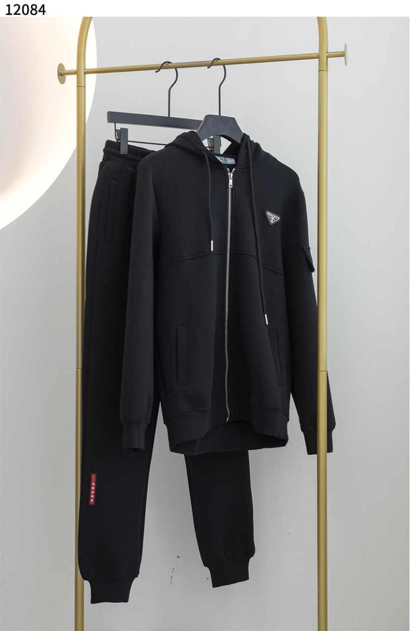 #프라다 [PRADA]  울 후드 자켓 크레이닝 셋 신상입고💢 #세트 #12084