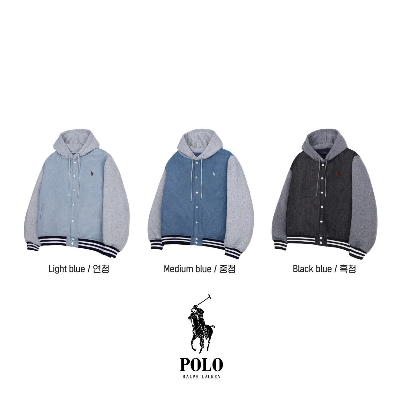 💕 폴* 후드 데님 패딩점퍼