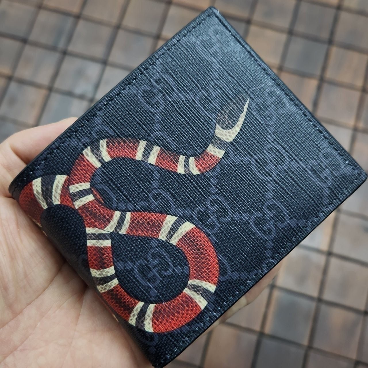 💕 [115번] 구* 스네이크 반지갑 블랙