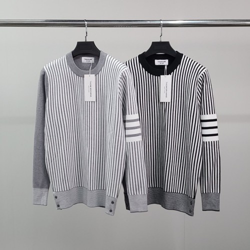 TB 사선완장 스트라이프 울 니트