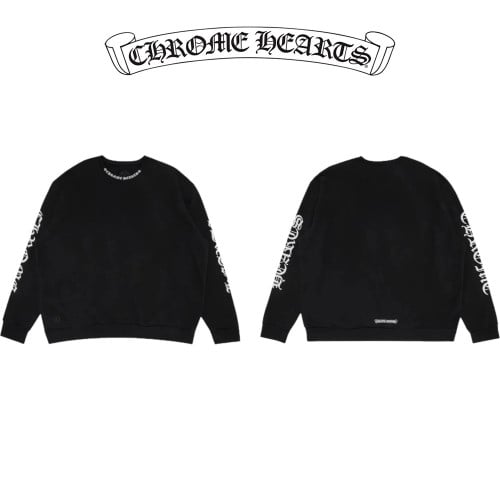  크*하* 라운드 나염 맨투맨(블랙)