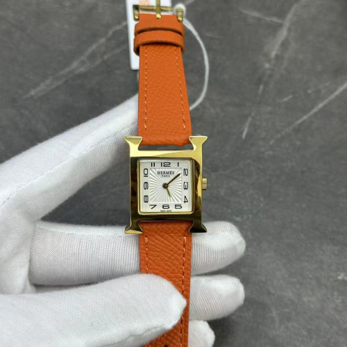 에*르메스 H아워 스몰 오렌지 금장 21mm 입고~