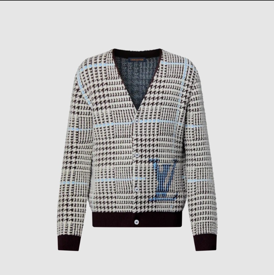 2025 루*이비통 (최상위버전) 텍스처드 플레드 가디건 입고