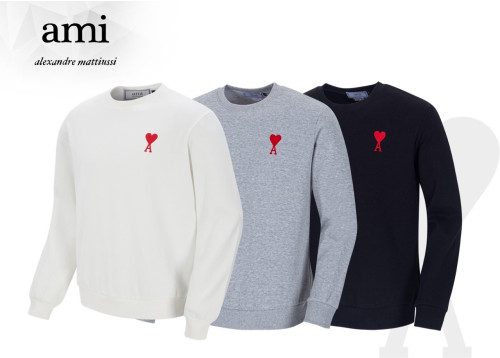 <아미 기모 스몰로고 맨투맨>